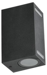 Vonkajšie nástenné svietidlo QUERK 2xGU10/35W/230V IP54 15 cm čierna