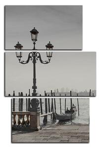 Obraz na plátne - Veľký kanál a gondoly v Benátkach - obdĺžnik 7114QC (90x60 cm)