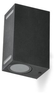 Vonkajšie nástenné svietidlo QUERK 2xGU10/35W/230V IP54 15 cm čierna