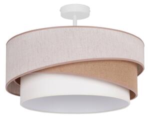 Duolla - Prisadený luster KOBO 1xE27/15W/230V pr. 45 cm béžová/hnedá/biela