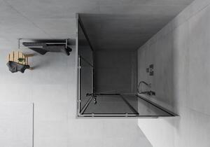 Mexen Rio štvorcová sprchová kabína 90 x 90 cm, grafitová čierna, chrómová - 860-090-090-01-40