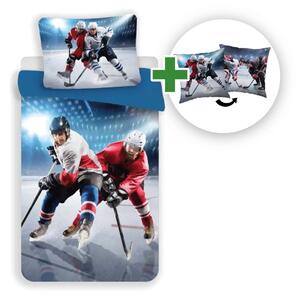 Súprava obliečok z mikrovlákna Hokej + vankúšik Hokej