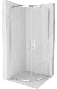 Mexen Rio polkruhová sprchová kabína 80 x 80 cm, transparentnéné, chrómová - 863-080-080-01-00