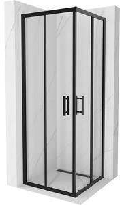 Mexen Rio štvorcová sprchová kabína 70 x 70 cm, transparentnéné, čierna - 860-070-070-70-00