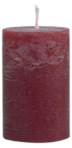 Červená široká sviečka Rustic pillar red - Ø 5*8cm/ 16h - Chic Antique