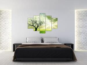 Obraz stromu na lúke (150x105 cm)