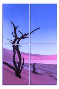 Obraz na plátne - Mŕtvy strom v dunach - obdĺžnik 7130FD (90x60 cm)