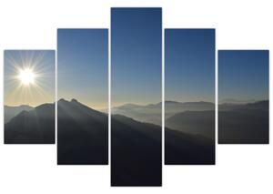 Obraz - Nad vrchol hôr (150x105 cm)
