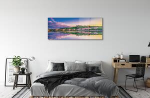 Sklenený obraz rieka Nemecko Sunset 120x60 cm 2 Prívesky