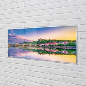 Sklenený obraz rieka Nemecko Sunset 120x60 cm 2 Prívesky