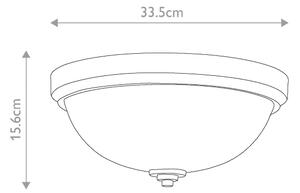 Elstead FE-MALIBU-F-BATH -Kúpeľňové stropné svietidlo MALIBU 1xE27/60W/230V IP44