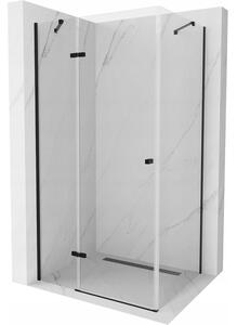 Mexen Roma sprchová kabína, kyvné dvere 80 x 70 cm, transparentnéné, čierna - 854-080-070-70-00