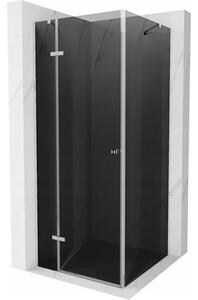 Mexen Roma sprchová kabína, kyvné dvere 90 x 90 cm, grafitová čierna, chrómová - 854-090-090-01-40