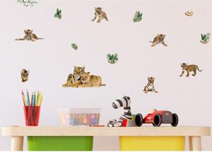 Samolepiaca dekorácia Tigers, 30 x 30 cm