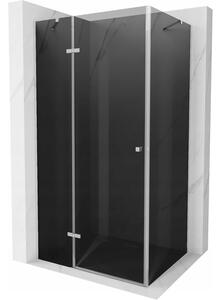 Mexen Roma sprchová kabína, kyvné dvere 70 x 80 cm, grafitová čierna, chrómová - 854-070-080-01-40