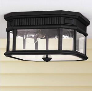 Feiss FE-COTSLN-F-BK-Vonkajšie stropné svietidlo COTSWOLD LANE 2xE27/60W/230V IP44