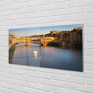 Nástenný panel  Taliansko Sunrise mosty 100x50 cm