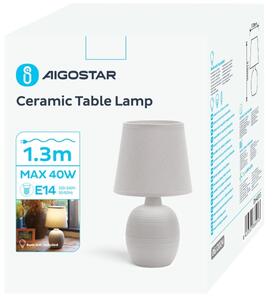 Aigostar - Stolná lampa 1xE14/40W/230V šedá