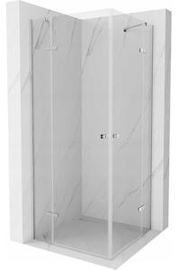 Mexen Roma Duo sprchová kabína, kyvné dvere 90 x 90 cm, transparentnéné, chrómová - 854-090-090-02-00