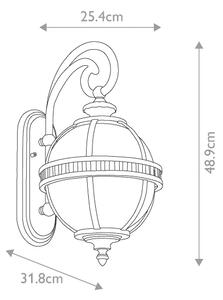 Kichler KL-HALLERON-2S-BU - Vonkajšie svietidlo HALLERON 2xE14/40W/230V IP44
