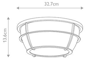 Quoizel QZ-CHANCE-F-PNBR- Kúpeľňové stropné svietidlo CHANCE 2xE27/60W/230V IP44