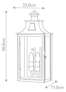 Elstead KENDAL - Vonkajšie nástenné svietidlo KENDAL 2xE14/60W/230V IP44