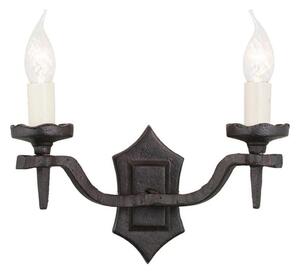 Elstead RY2B-BLACK - Nástenné svietidlo RECTORY 2xE14/60W/230V