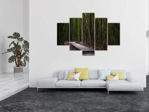Obraz - Medzi bambusy (150x105 cm)
