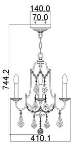 Feiss FE-VALENTINA4 - Luster na reťazi VALENTINA 4xE14/60W/230V