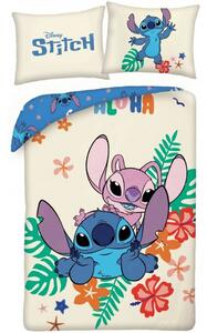 Bavlnené posteľné obliečky Lilo & Stitch - motív Aloha - 100% bavlna - 70 x 90 cm + 140 x 200 cm
