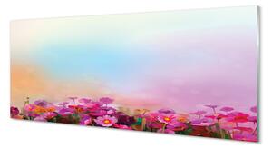 Obraz na skle kvety neba 140x70 cm 2 Prívesky