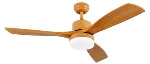 ZEVENTI - LED stropný ventilátor MARE LED/24W/230V Wi-Fi Tuya dub + diaľkový ovládač