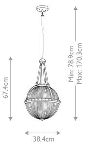 Kichler - Luster na tyči ASTER 3xE14/60W/230V zlatá