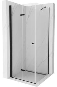 Mexen Lima sprchová kabína, skladacie dvere 90 x 90 cm, transparentnéné, čierna - 856-090-090-70-00