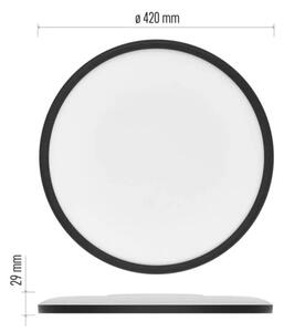 LED Stropné svietidlo FLORI LED/22W/230V 4000K čierna pr. 42 cm