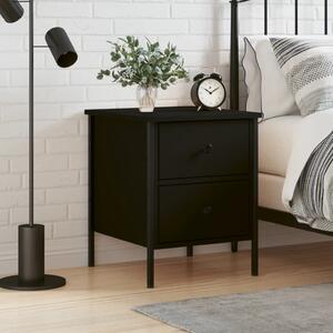 Nočný stolík čierny 40x42x50 cm kompozitné drevo