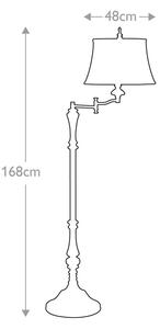 Feiss FE-GIBSON-SWFL - Stojacia lampa GIBSON 1xE27/60W/230V