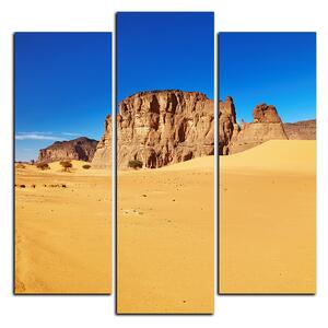 Obraz na plátne - Cesta v púšti - štvorec 3129C (75x75 cm)