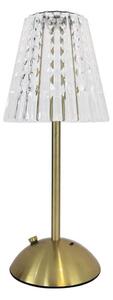 LED Stmievateľná dotyková nabíjacia stolná lampa ELBA LED/1,6W/800 mAh zlatá/číra