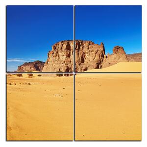 Obraz na plátne - Cesta v púšti - štvorec 3129E (60x60 cm)