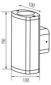 Kanlux 38882 - Vonkajšie nástenné svietidlo ZEVI 2xGU10/10W/230V IP54 čierna