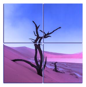 Obraz na plátne - Mŕtvy strom v dunach - štvorec 3130FE (60x60 cm)