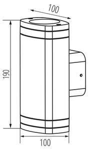 Kanlux 38886 - Vonkajšie nástenné svietidlo ZEVI 2xGU10/10W/230V IP54 čierna