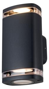 Kanlux 38886 - Vonkajšie nástenné svietidlo ZEVI 2xGU10/10W/230V IP54 čierna