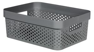 Curver Úložný box INFINITY 11l recyklovaný plast tmavosivý