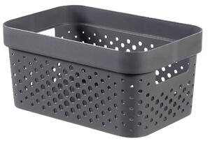 Curver Úložný box INFINITY 4,5l recyklovaný plast tmavosivý