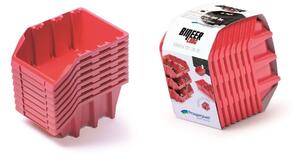 Kistenberg Set úložných boxov 8ks BINEER LONG SET 160x98x70mm červený