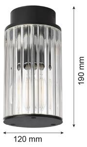 Argon 8773 - Vonkajšie stropné svietidlo NORFOLK 1xE27/15W/230V IP44 čierna