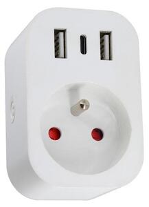 Immax NEO 07799L - Inteligentná rozbočovacia zásuvka 16A/230V + 2xUSB+1xUSB C Tuya