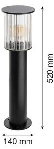 Argon 8749 - Vonkajšia lampa NORFOLK 1xE27/15W/230V IP44 52cm čierna